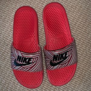 Nike Red Slides